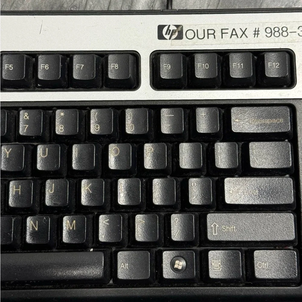 HP Keyboard Model 9109, Wired, Ps Connection, Adjustable height Black
